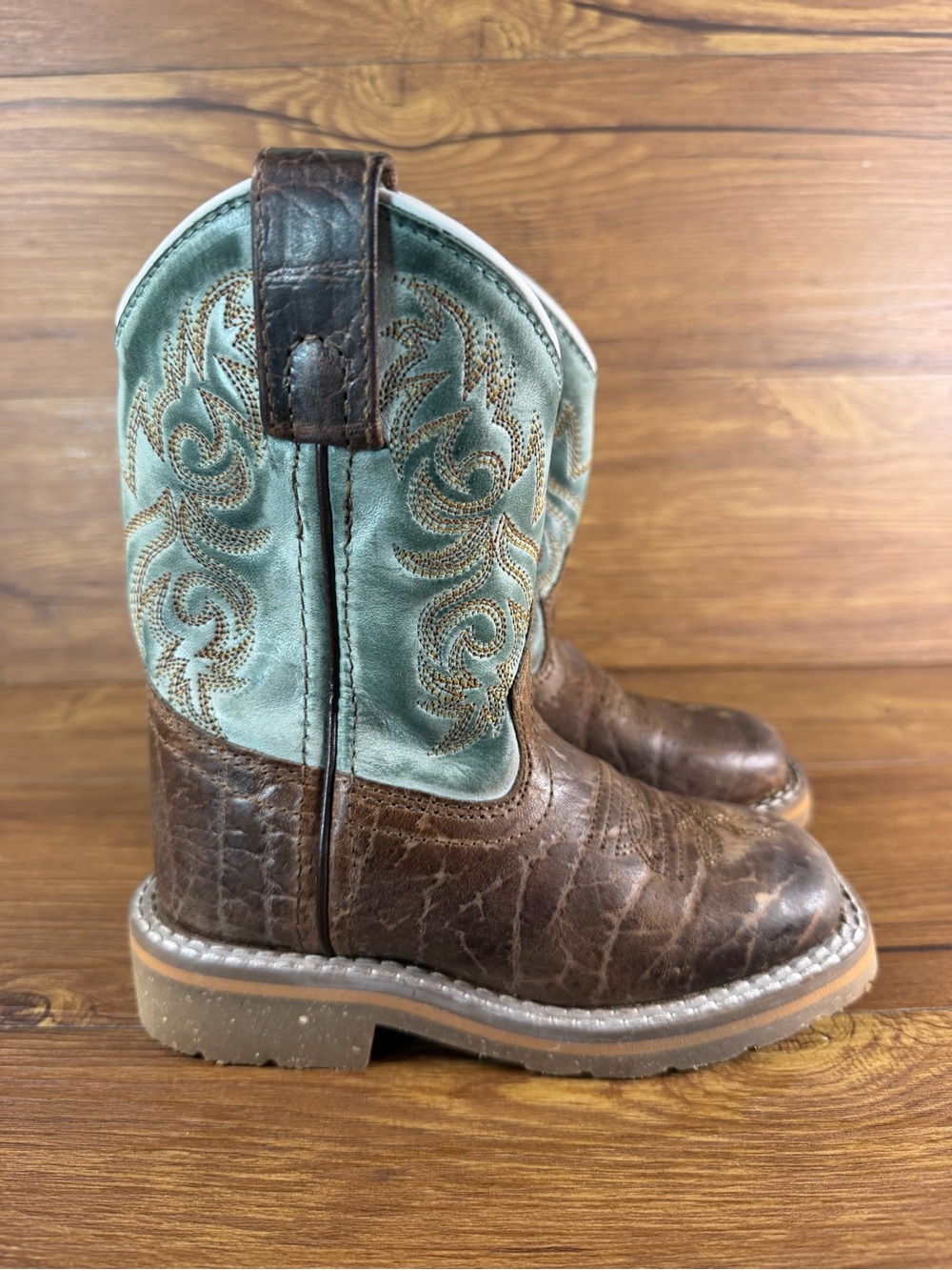 Dan Post Square Toe Cowboy Boots Boy’s Size 9C Shoes